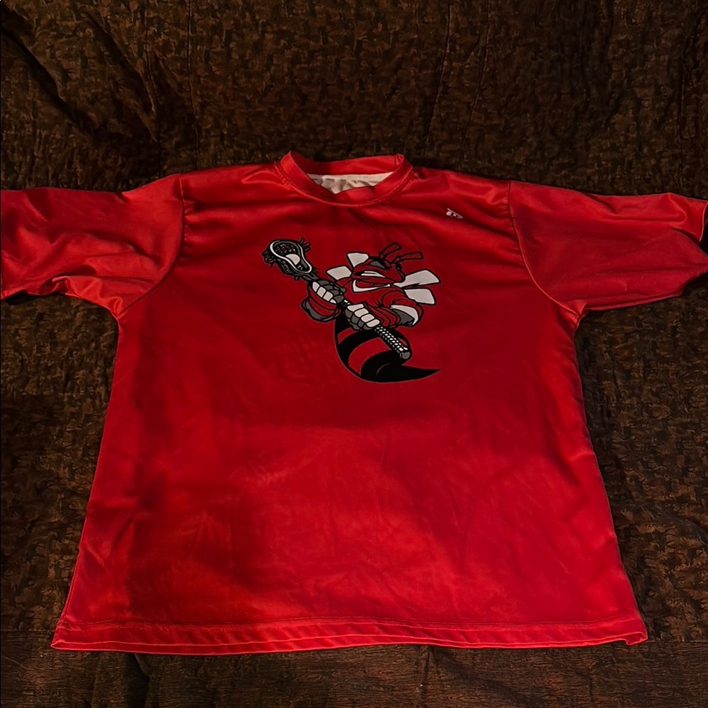 Kids Red Graphic Lacrosse T-Shirt